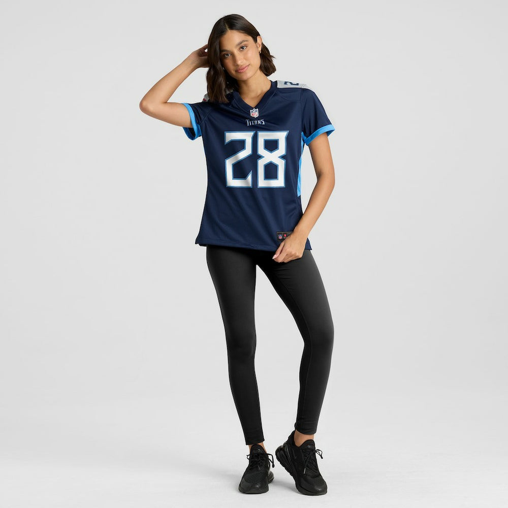 Kalel Mullings Tennessee Titans Women's Team Game Jersey - Navy
