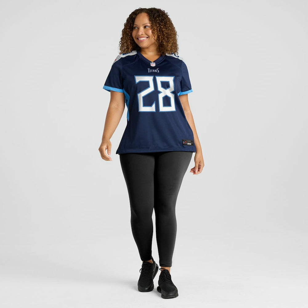 Kalel Mullings Tennessee Titans Women's Team Game Jersey - Navy
