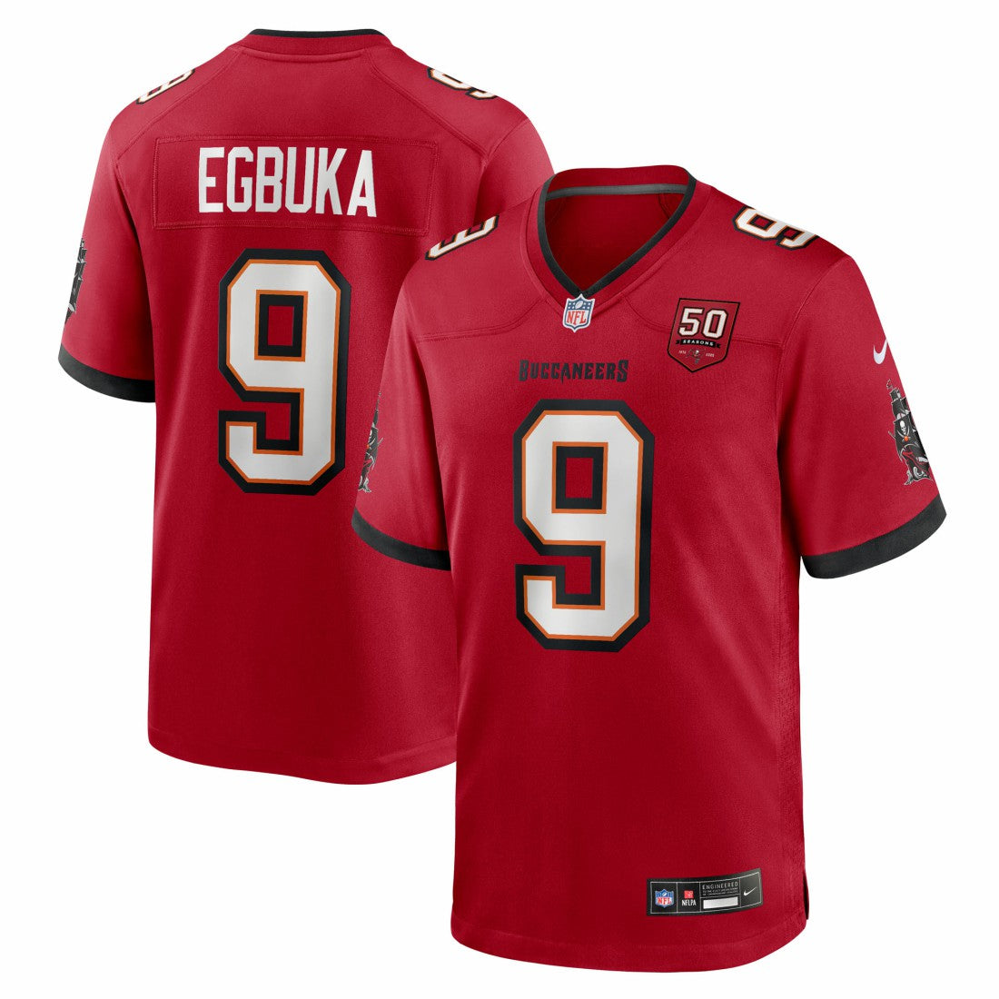 Emeka Egbuka Tampa Bay Buccaneers Team Game Jersey - Red