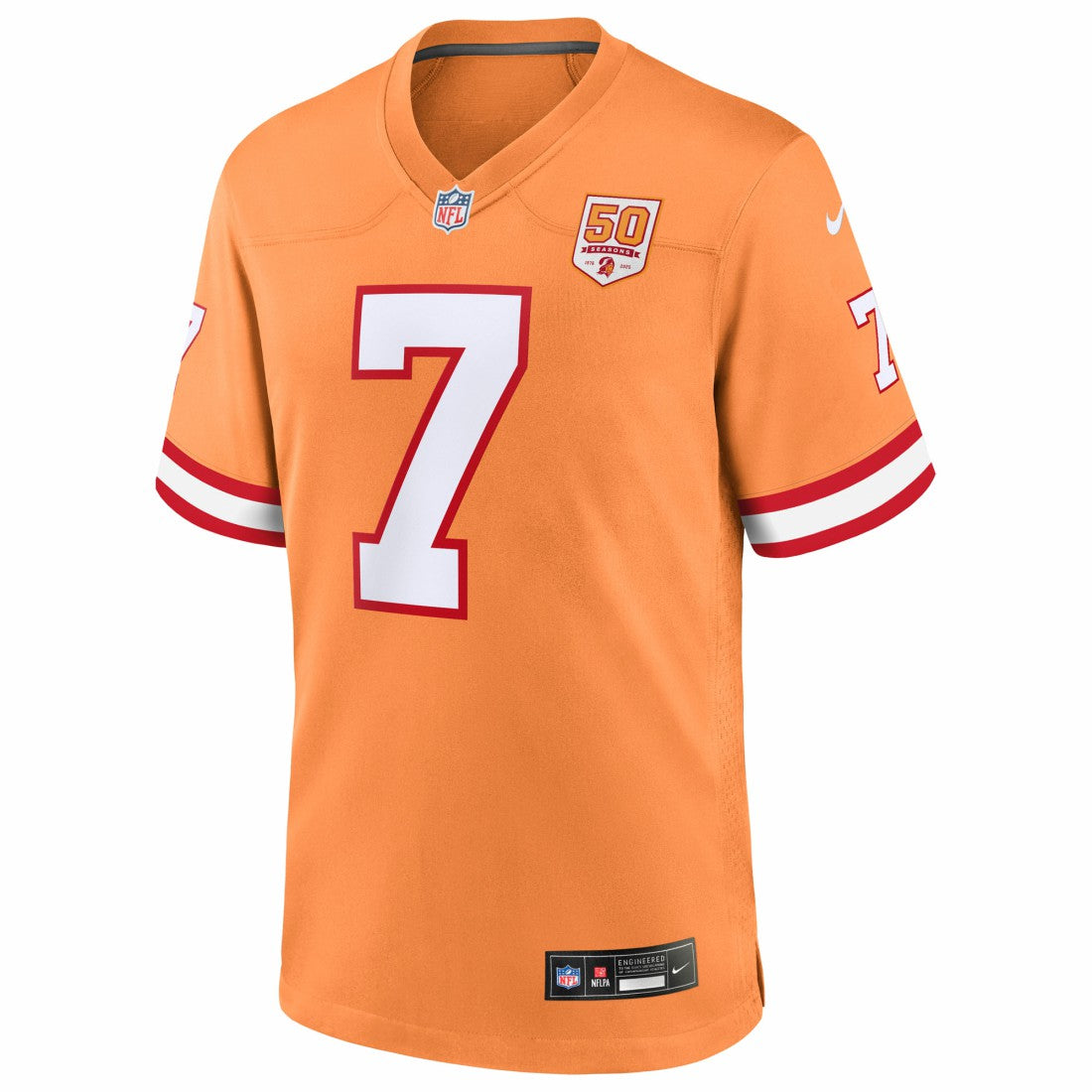 Bucky Irving Tampa Bay Buccaneers 50th Season Game Jersey - Creamsicle