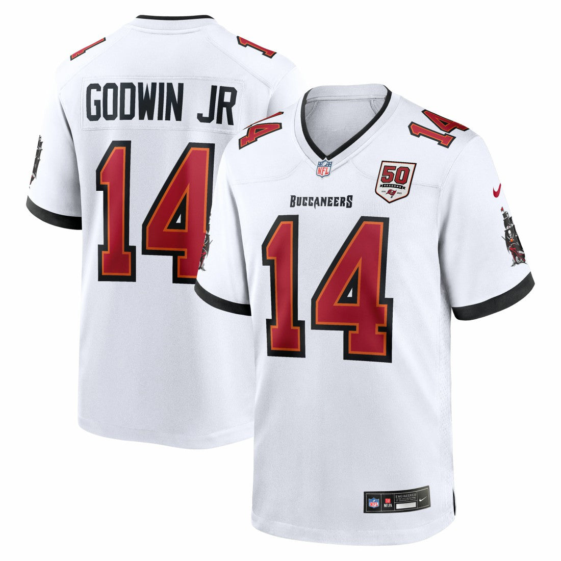 Chris Godwin Jr. Tampa Bay Buccaneers 50th Season White Game Jersey - White