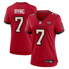 Bucky Irving Tampa Bay Buccaneers Women's 50th Season Team Game Jersey - Red