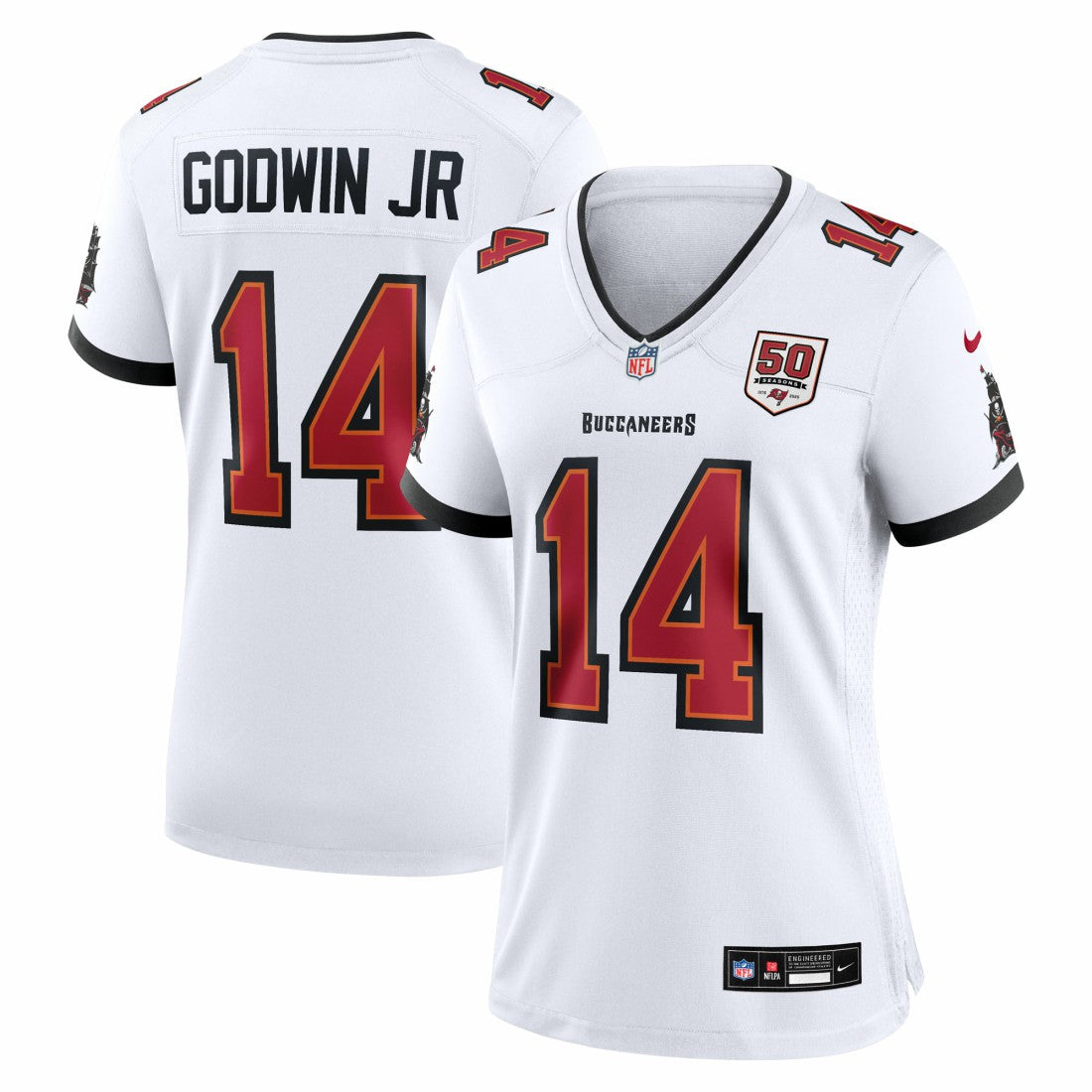 Chris Godwin Jr. Tampa Bay Buccaneers Women's 50th Season White Game Jersey - White