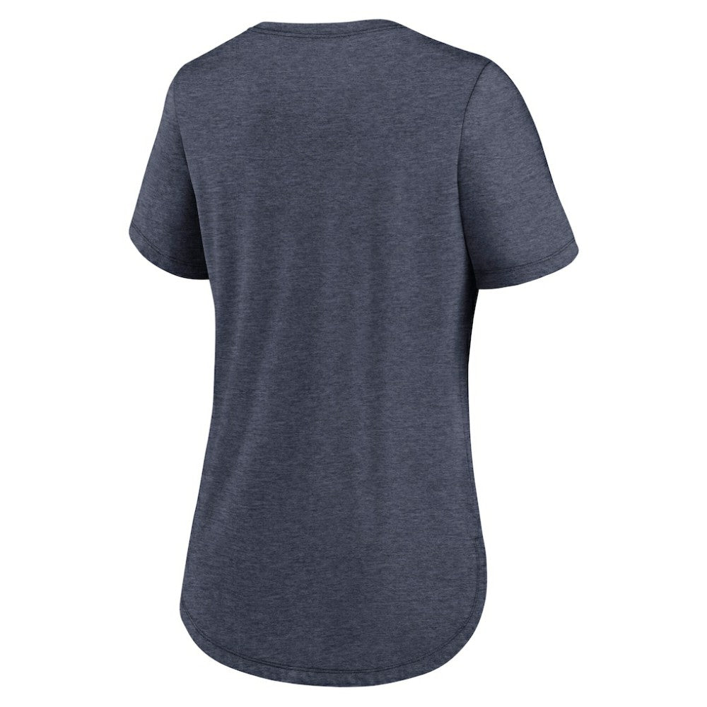 Minnesota Twins Women's Arched Tri-Blend T-Shirt Heather Navy | Nike