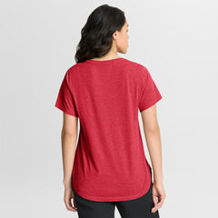 St. Louis Cardinals Women's Arched Tri-Blend T-Shirt Heather Red | Nike