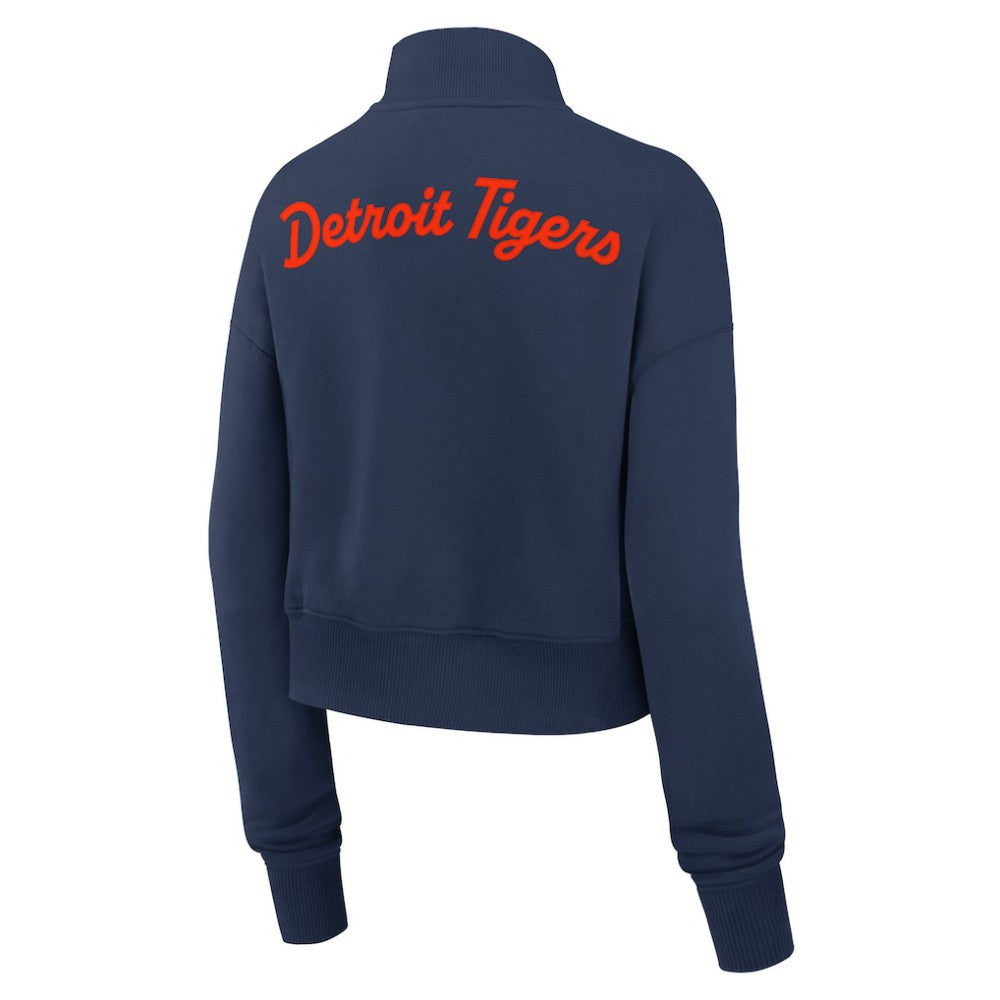 Detroit Tigers Women's Primetime Phoenix Fleece Half-Zip Sweatshirt Navy | Nike