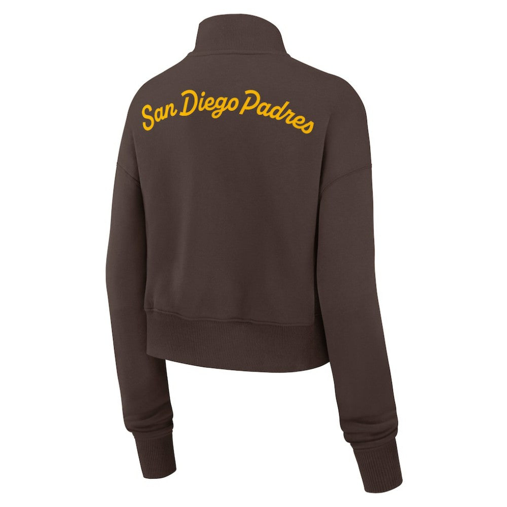 San Diego Padres Women's Primetime Phoenix Fleece Half-Zip Sweatshirt Brown | Nike