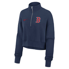 Boston Red Sox Women's Primetime Phoenix Fleece Half-Zip Sweatshirt Navy | Nike