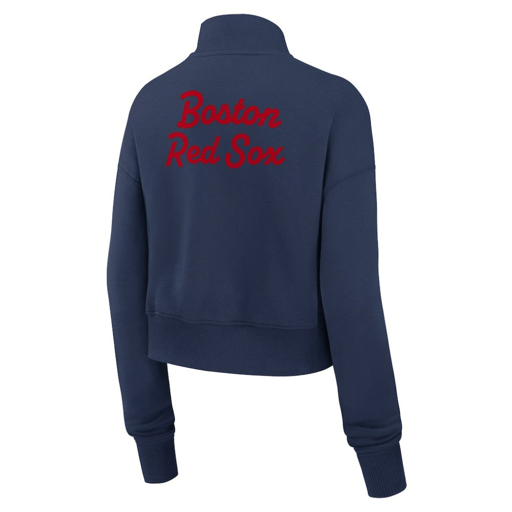Boston Red Sox Women's Primetime Phoenix Fleece Half-Zip Sweatshirt Navy | Nike