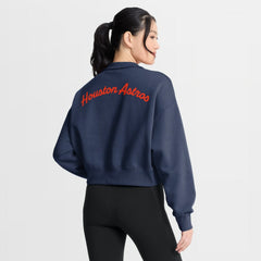 Houston Astros Women's Primetime Phoenix Fleece Half-Zip Sweatshirt Navy | Nike