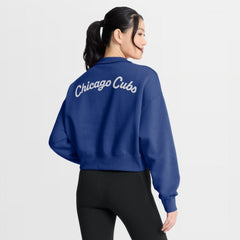 Chicago Cubs Women's Primetime Phoenix Fleece Half-Zip Sweatshirt Royal | Nike