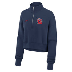 St. Louis Cardinals Women's Primetime Phoenix Fleece Half-Zip Sweatshirt Navy | Nike