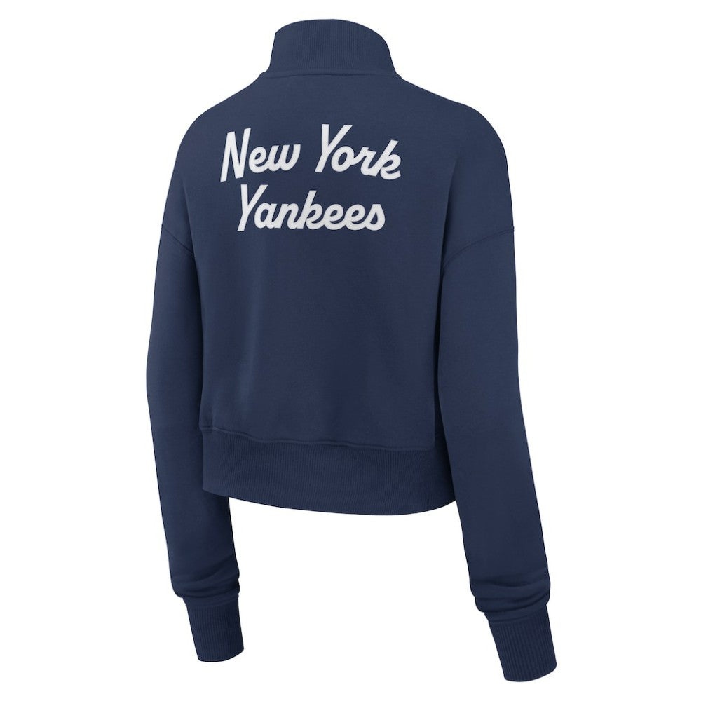 New York Yankees Women's Primetime Phoenix Fleece Half-Zip Sweatshirt Navy | Nike
