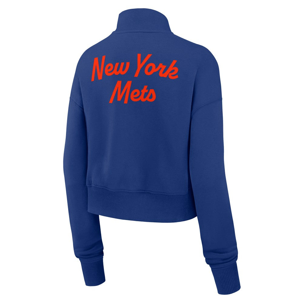 New York Mets Women's Primetime Phoenix Fleece Half-Zip Sweatshirt Royal | Nike