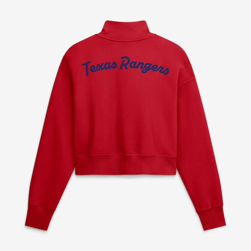 Texas Rangers Women's Primetime Phoenix Fleece Half-Zip Sweatshirt Red | Nike