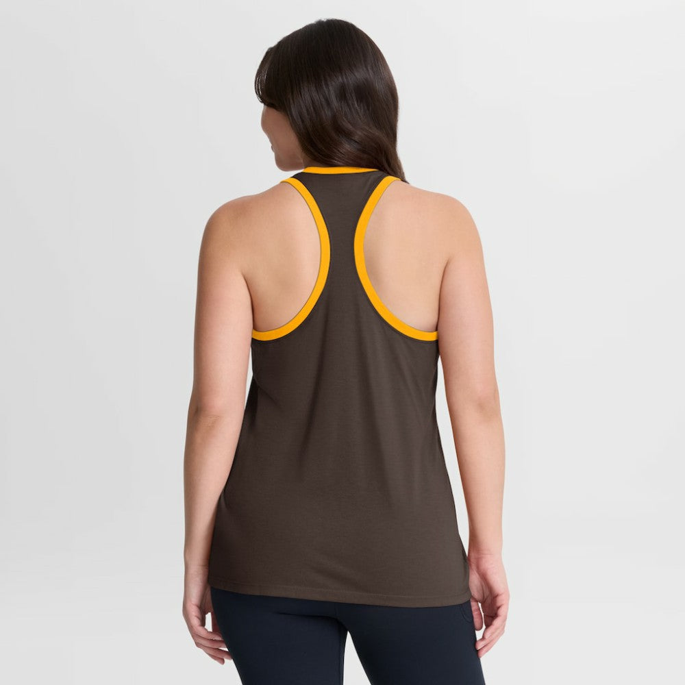 San Diego Padres Women's Tri-Blend Dri-FIT Racerback Tank Top Brown | Nike