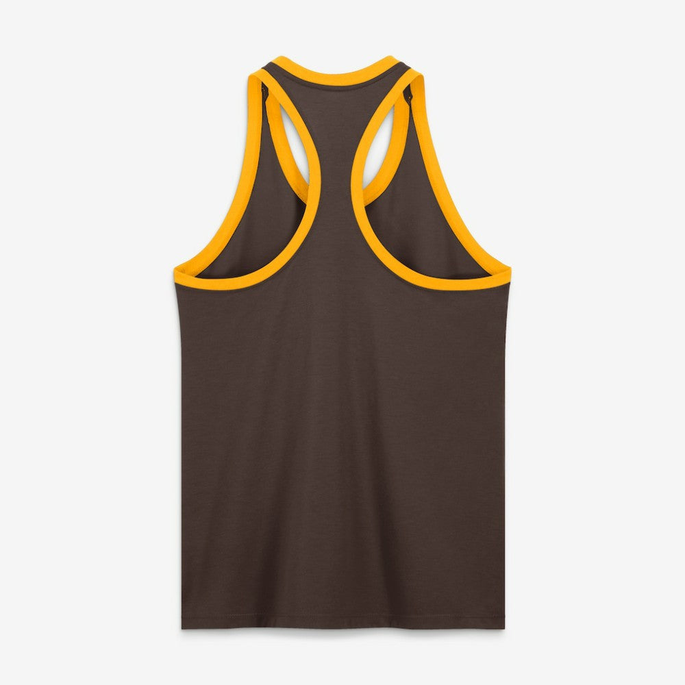 San Diego Padres Women's Tri-Blend Dri-FIT Racerback Tank Top Brown | Nike