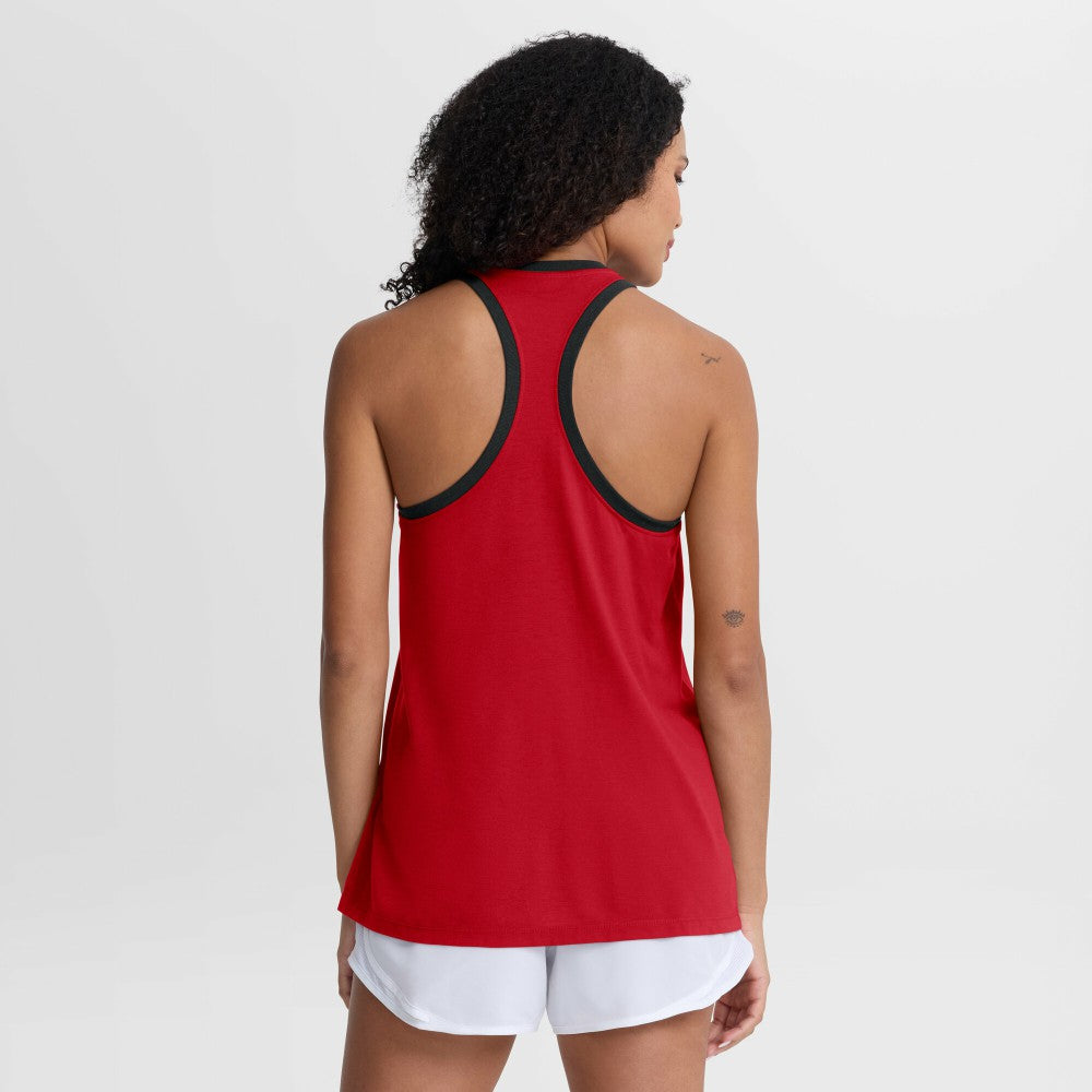 Cincinnati Reds Women's Tri-Blend Dri-FIT Racerback Tank Top Red | Nike