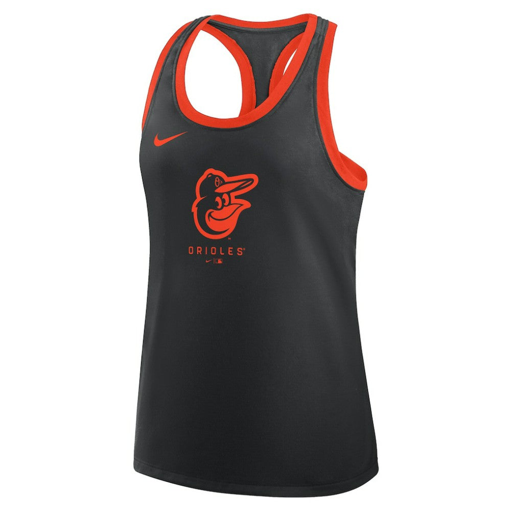 Baltimore Orioles Women's Tri-Blend Dri-FIT Racerback Tank Top Black | Nike