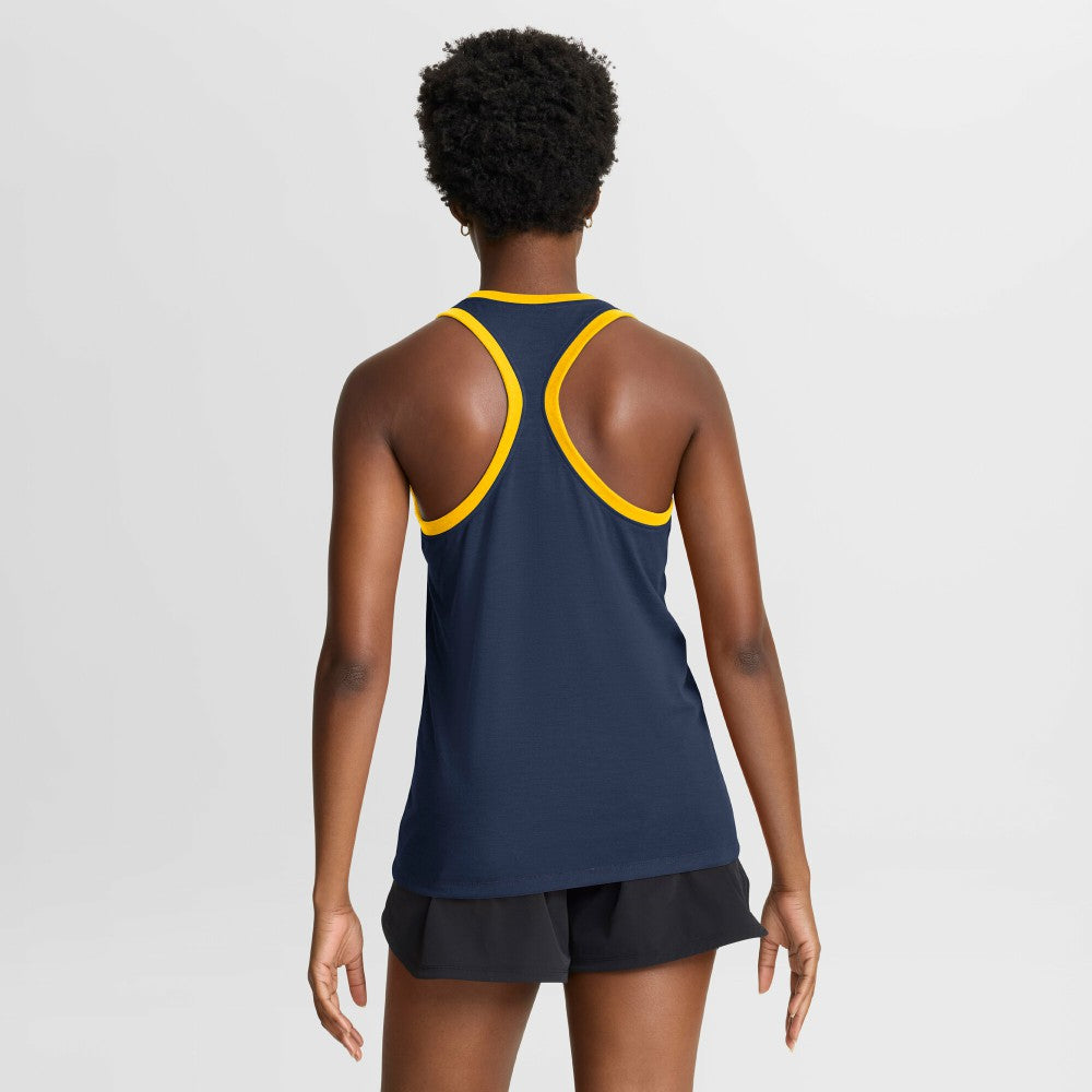 Milwaukee Brewers Women's Tri-Blend Dri-FIT Racerback Tank Top Navy | Nike