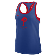 Philadelphia Phillies Women's Tri-Blend Dri-FIT Racerback Tank Top Royal | Nike
