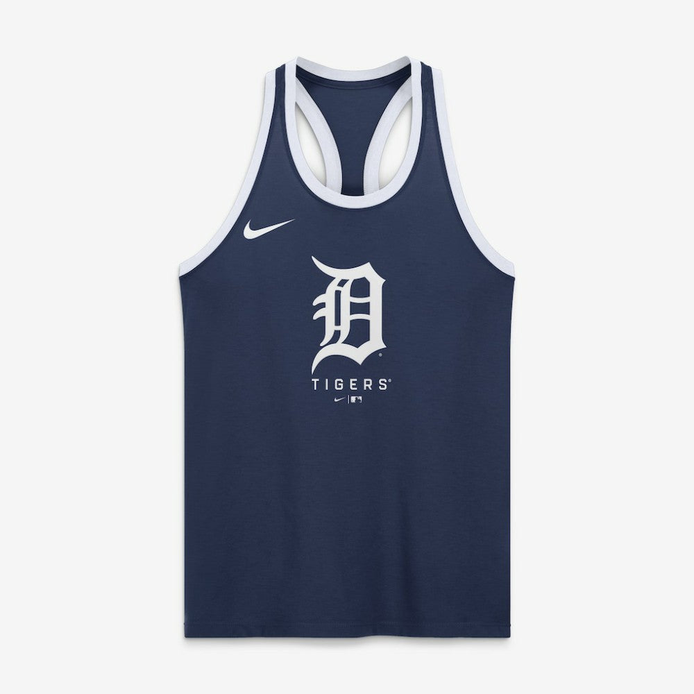 Detroit Tigers Women's Tri-Blend Dri-FIT Racerback Tank Top Navy | Nike