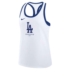 Los Angeles Dodgers Women's Tri-Blend Dri-FIT Racerback Tank Top White | Nike