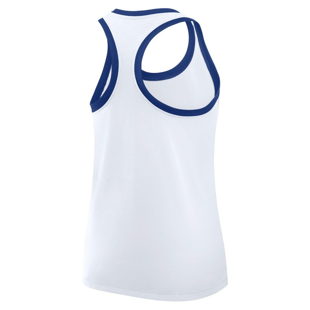 Los Angeles Dodgers Women's Tri-Blend Dri-FIT Racerback Tank Top White | Nike