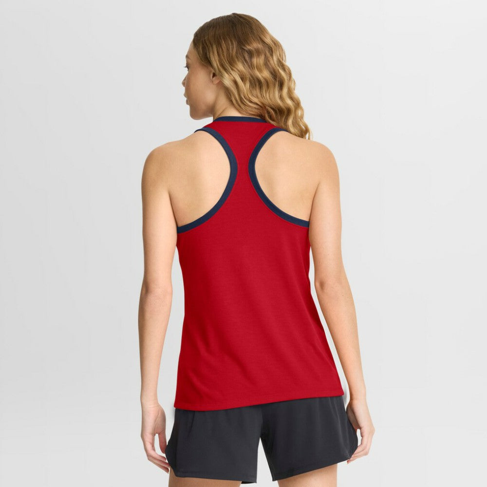 Atlanta Braves Women's Tri-Blend Dri-FIT Racerback Tank Top Red | Nike