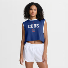 Chicago Cubs Women's Primetime Loose Dri-FIT Cropped Tank Top Royal | Nike