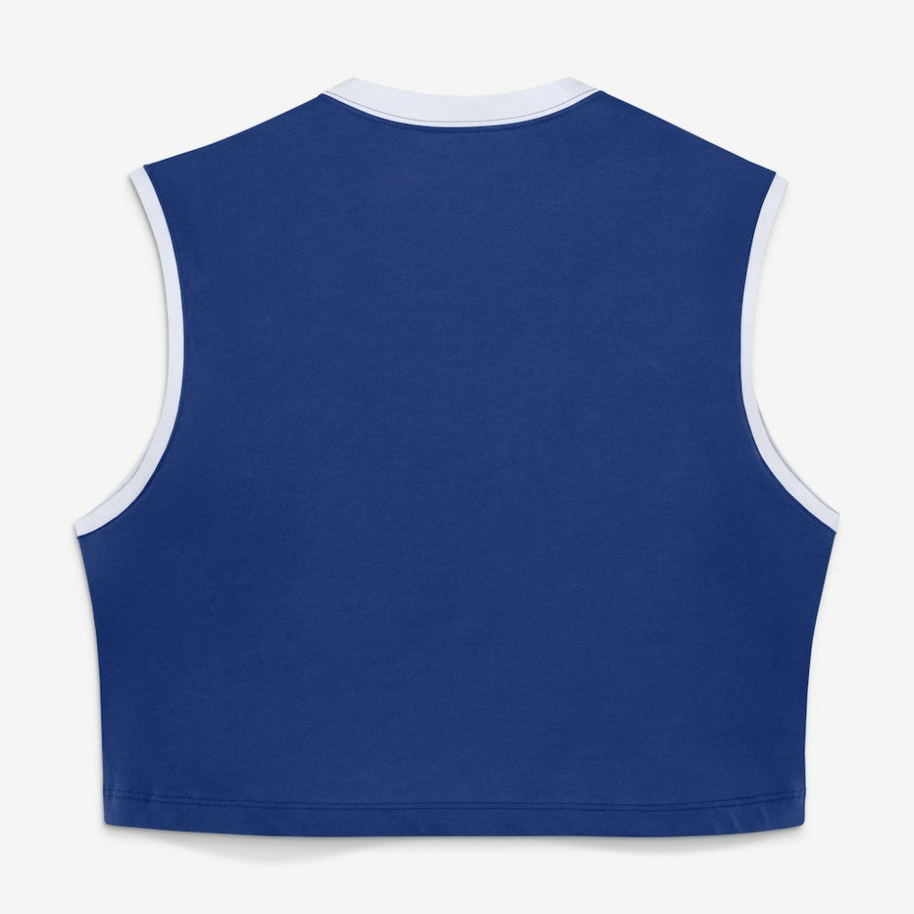 Los Angeles Dodgers Women's Primetime Loose Dri-FIT Cropped Tank Top Royal | Nike