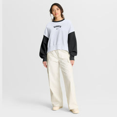 San Francisco Giants Women's Oversized High Hip Fleece Sweatshirt White/Black | Nike