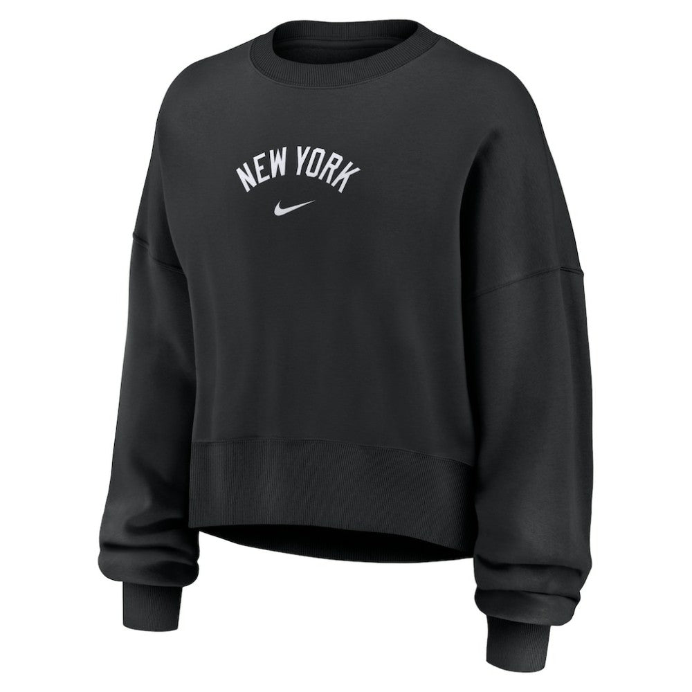 New York Yankees Women's Oversized Primetime Sweatshirt Black | Nike