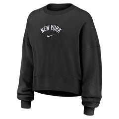 New York Yankees Women's Oversized Primetime Sweatshirt Black | Nike