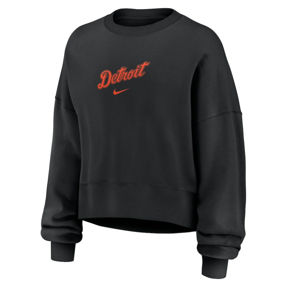 Detroit Tigers Women's Oversized Primetime Sweatshirt Black | Nike