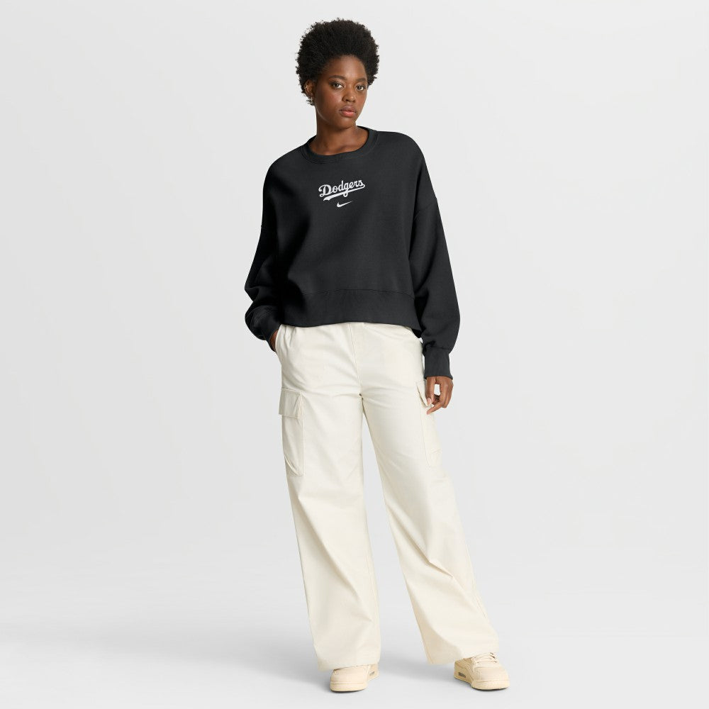 Los Angeles Dodgers Women's Oversized Primetime Sweatshirt Black | Nike