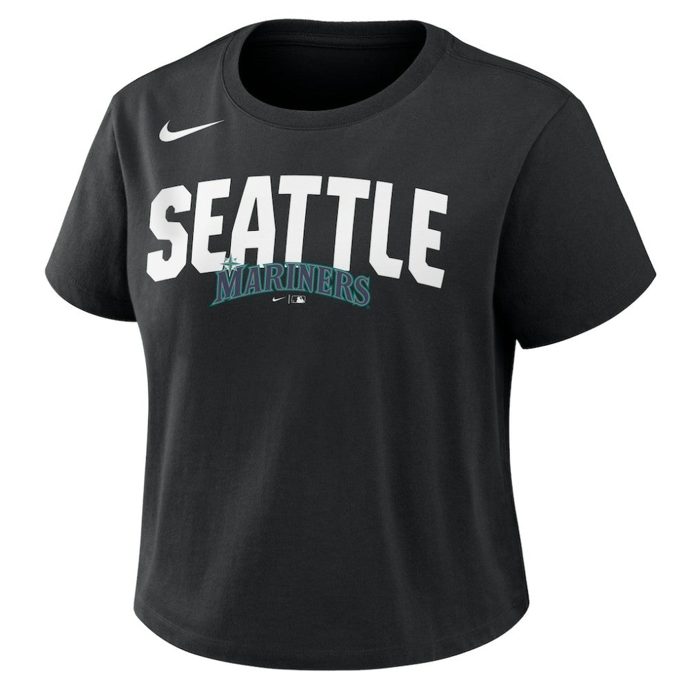 Seattle Mariners Women's Mod Cropped T-Shirt Black | Nike