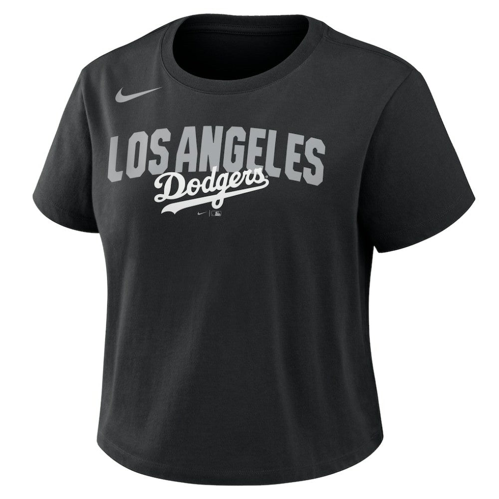 Los Angeles Dodgers Women's Mod Cropped T-Shirt Black | Nike