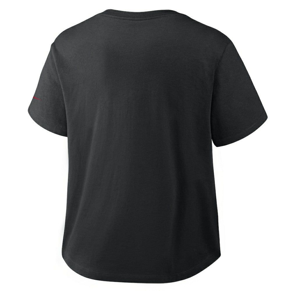 Los Angeles Dodgers Women's Mod Cropped T-Shirt Black | Nike