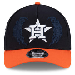 Houston Astros x Warren Lotas 9FORTY A-Frame M-Crown Adjustable Hat Navy/Orange | New Era