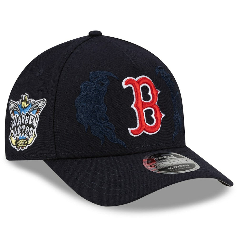 Boston Red Sox x Warren Lotas 9FORTY A-Frame M-Crown Adjustable Hat Navy | New Era