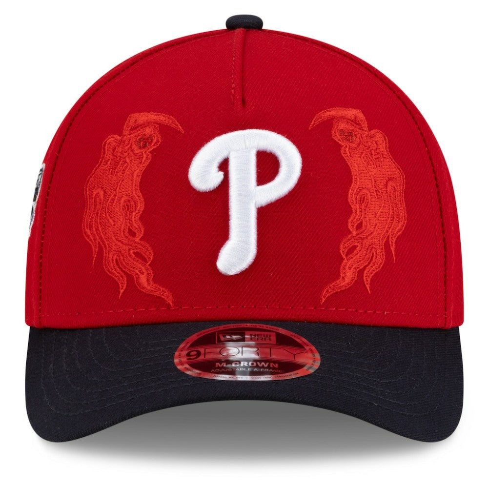Philadelphia Phillies x Warren Lotas 9FORTY A-Frame M-Crown Adjustable Hat Red/Navy | New Era