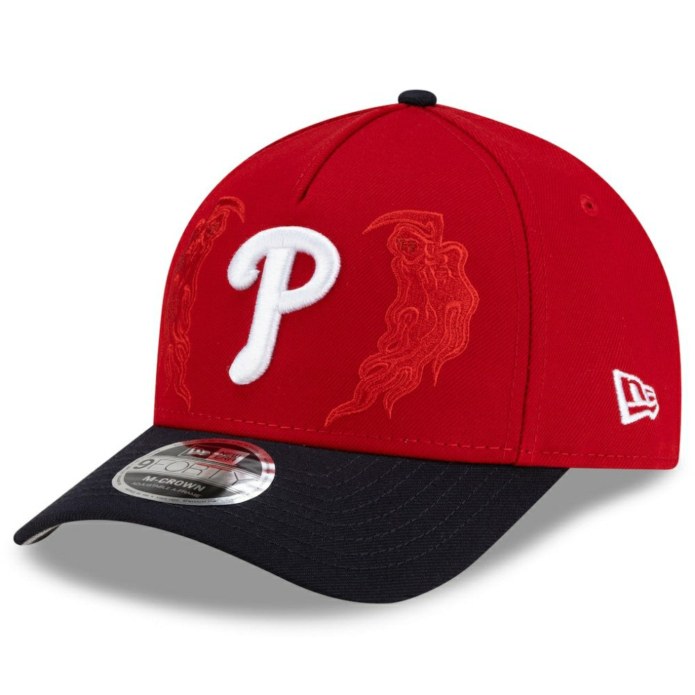 Philadelphia Phillies x Warren Lotas 9FORTY A-Frame M-Crown Adjustable Hat Red/Navy | New Era