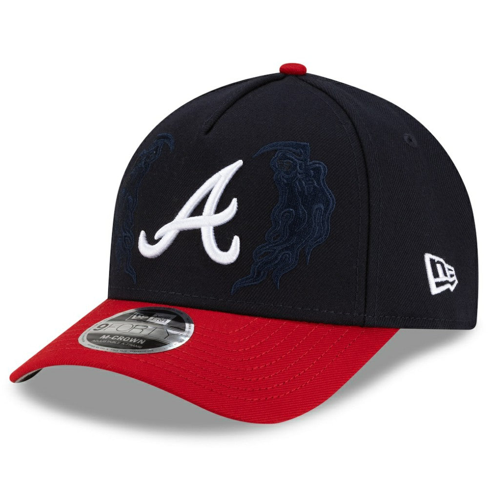 Atlanta Braves x Warren Lotas 9FORTY A-Frame M-Crown Adjustable Hat Navy/Red | New Era