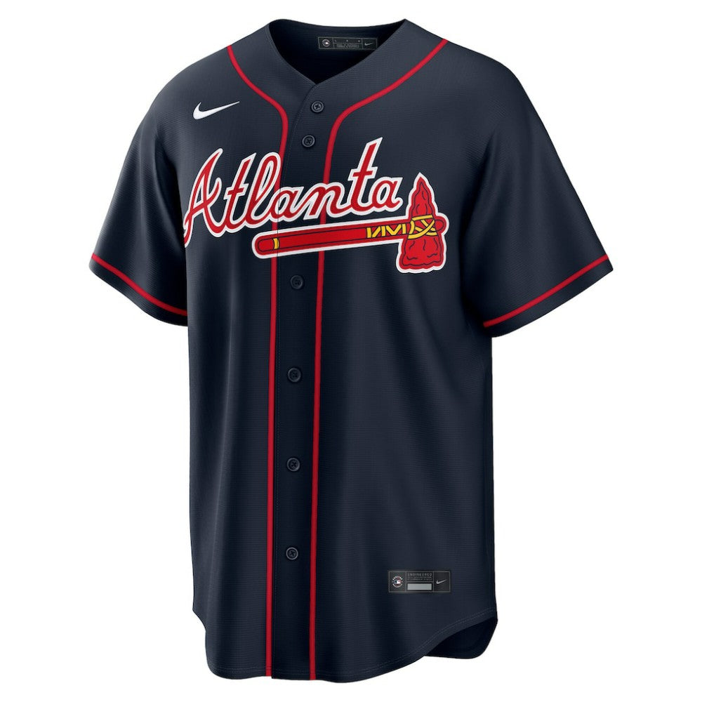 Austin Riley Atlanta Braves Alternate Replica Jersey Navy | Nike