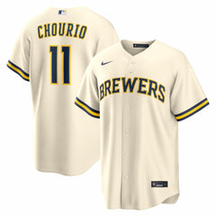 Jackson Chourio Milwaukee Brewers Home Replica Jersey Cream | Nike