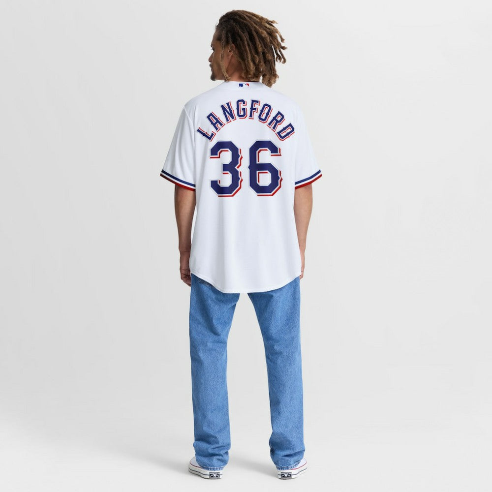 Wyatt Langford Texas Rangers Home Replica Jersey White | Nike