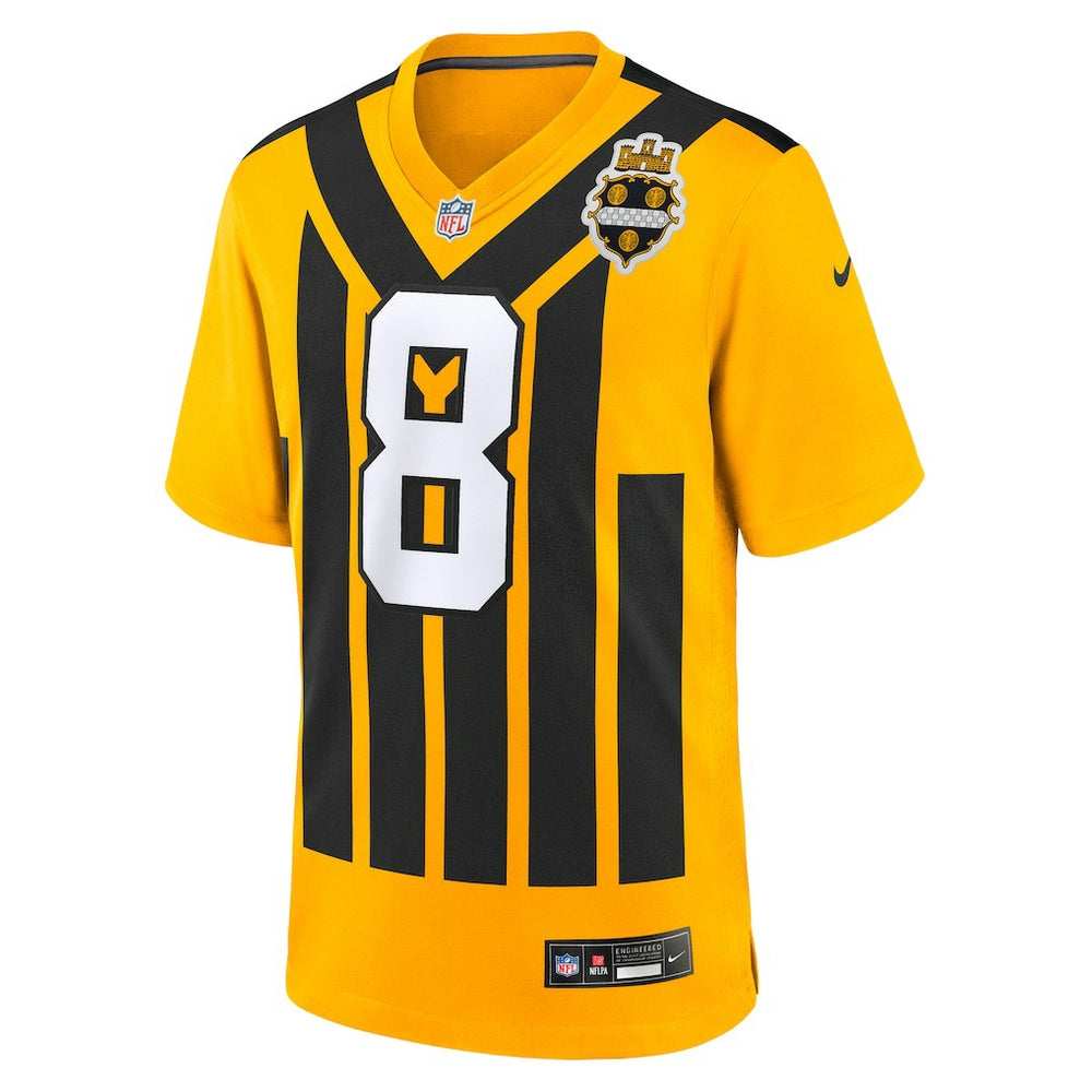 Aaron Rodgers Pittsburgh Steelers Alternate 1933 Throwback Game Jersey - Gold