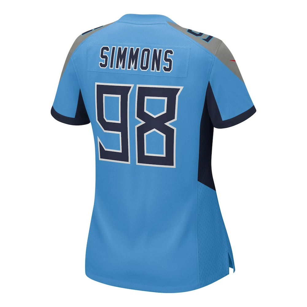 Jeffery Simmons Tennessee Titans Women's Team Game Jersey - Light Blue
