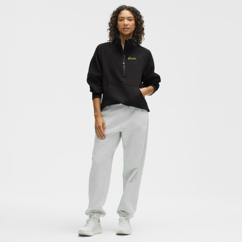 Anaheim Ducks lululemon Women's Long Scuba Oversized Half-Zip Funnel Neck Black
